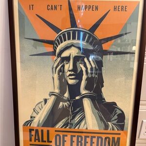 Fall of Freedom Art Poster - Shepard Fairey Obey